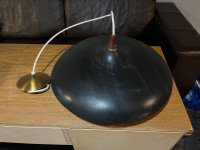 Vintage metal and wood pendant light lamp