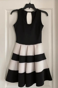 Black and white cocktail dress
