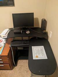 Black office desk