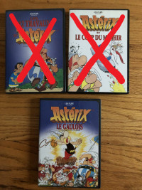 DVD ** ASTÉRIX ** (10$ chaque)