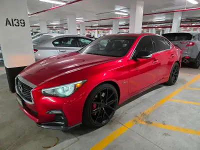 This isn’t your average sedan — it’s a rare opportunity to own a Dynamic Sunstone Red 2018 Infiniti...