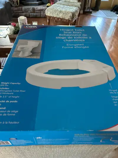 Hinged toilet seat riser, View more