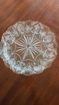 Sectional frosted glassware Platter $15