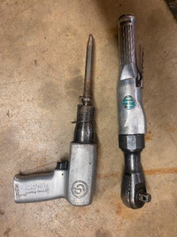 Pneumatic chisel and 1/2” drive ratchet