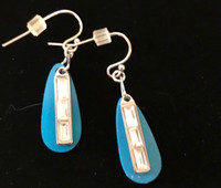 Lia Sophia Skydive Crystal blue earrings NEW Free Shipping
