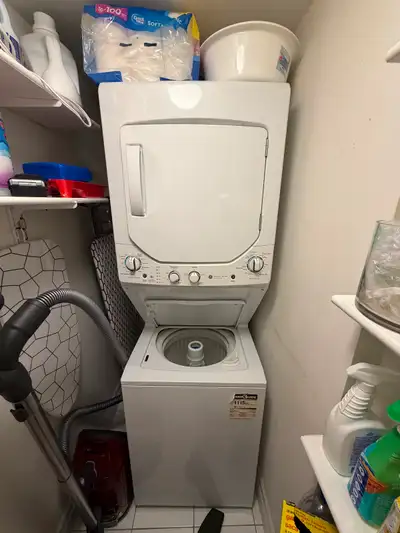 GE 24" Stacked Washer/Dryer Laundry Centre – Great Working Condi, View more