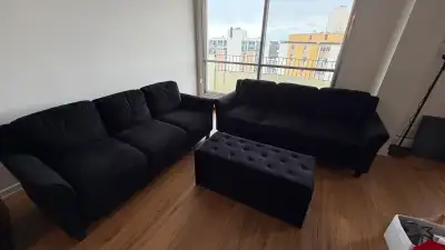 2 sofas and a ottoman , View more