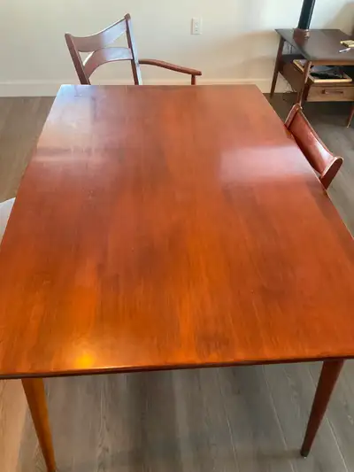 Vilas MCM dining table and chairs, View more