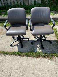 2  Leather chairs