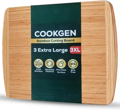 Extra Large Bamboo Cutting Board Wood –3XL Wooden Chopping Board, View more