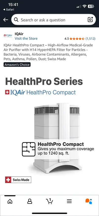 Moving Sale! IQ Air Purifier with great discount rate!, View more