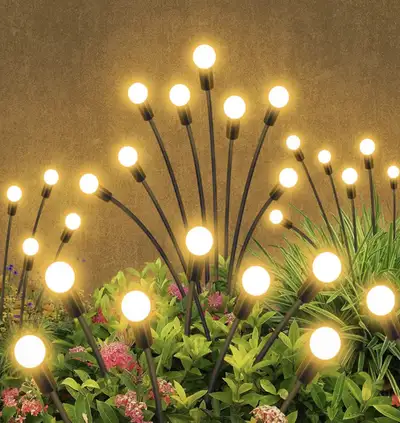 Solar Firefly Garden Lights Outdoor 2 Pack Warm White Waterproof, View more