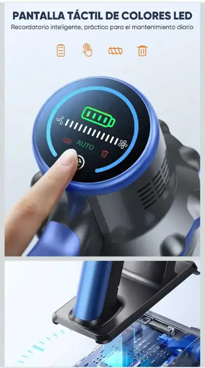 Keep your home spotless with this Inteture Cordless Vacuum BP10, featuring a powerful 450W motor and...