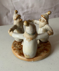 New Ceramic Cute Santa Christmas Candle Holder