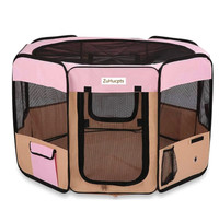 ZuHucpts brand XL pet playpen, indoors or outdoors, NIB, pink