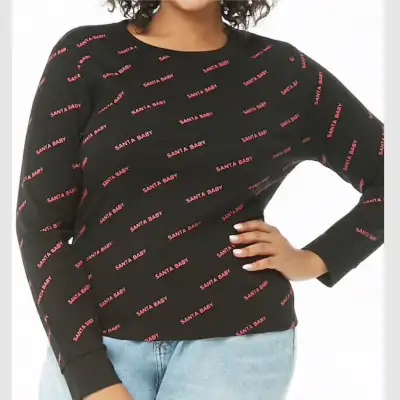 Plus size Santa baby thermal shirt, View more