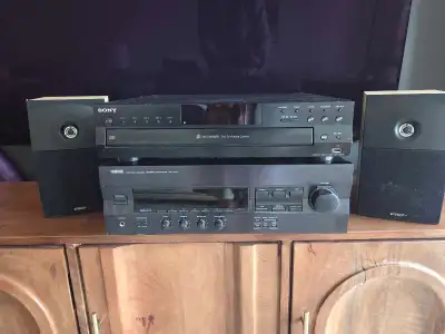 Yamaha Receiver + Sony 5-Disc CD Changer + Energy Speakers, View more