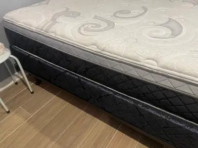double mattress  box spring and bed frame, View more