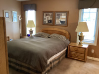 High end solid and oak veneer bedroom suite.