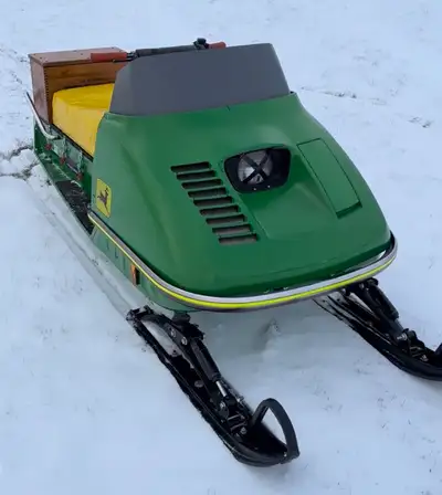 Resto-modded JD300F snowmobile. I’m $5,000 and ~250 hours of labour into it over a 2 year period. Op...