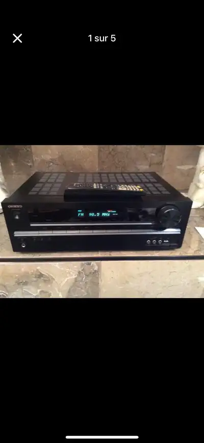 Récepteur am-fm ONKYO modèle TX-SR309 cinéma-maison 5.1 puissance 65 watts par canal (rms). Prise av...
