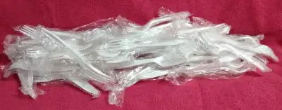 100 Plastic Forks, View more