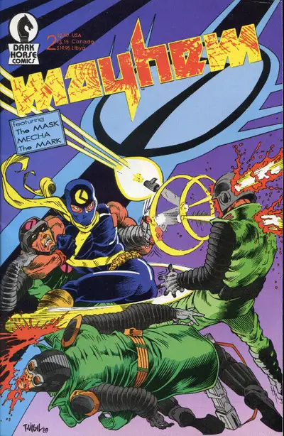 Mayhem #2 Dark Horse Comics The Mask; The Mark; Mecha June 1989 Comic Creators Writer: John Arcudi,...
