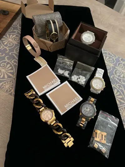 5 Michael Kors authentic watches$80--$240 all numbered, View more
