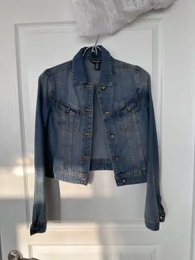 Crop jean jacket, View more