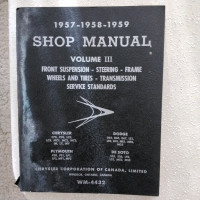 1957/58/59 CHRYSLER, DE SOTO, DODGE SHOP MANUAL