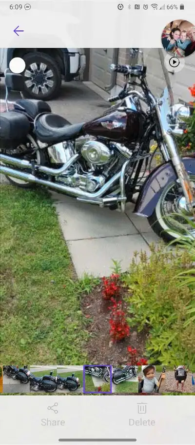 Beautiful 2007 black cherry Softail Classic De Luxe. Excellent condition, all original with under 35...