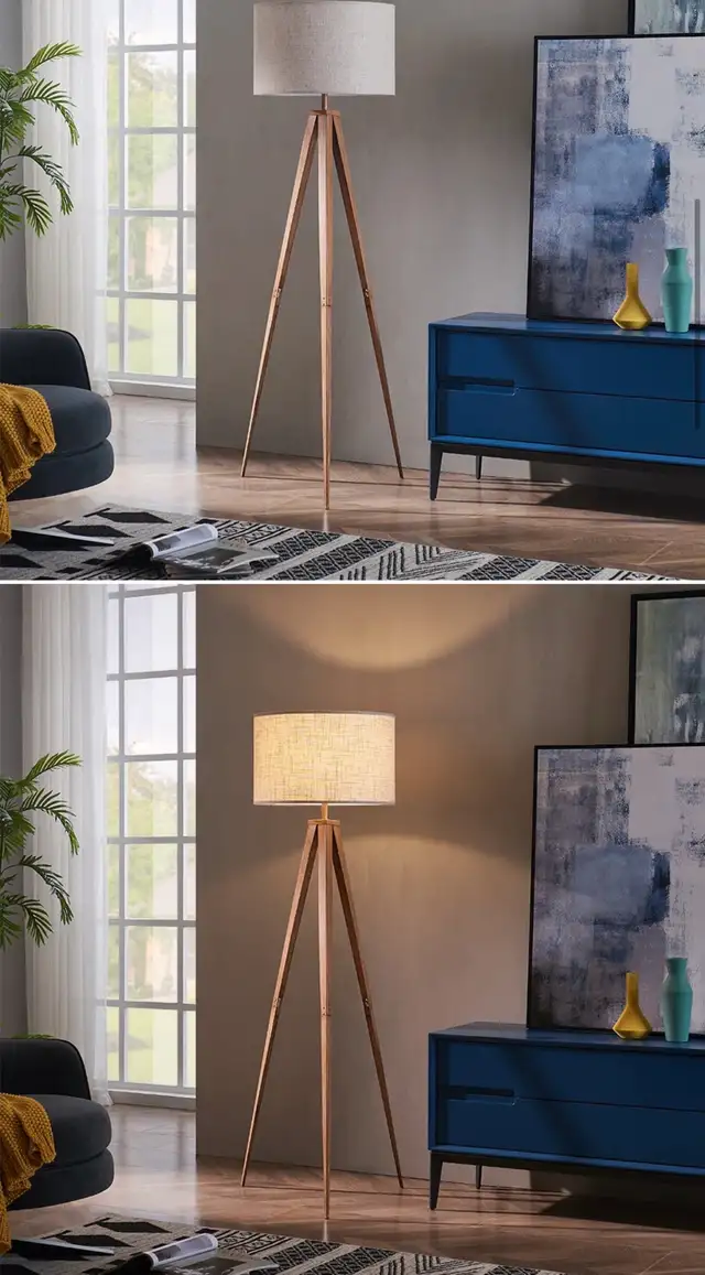 Modern Tripod Floor Lamp in Indoor Lighting & Fans in Oshawa / Durham Region - Image 4