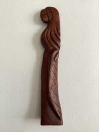 Carved Wooden Parrot Statuette