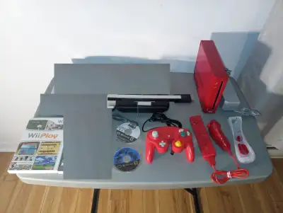 Console Nintendo Wii Rouge avec jeux et manettes wii consol game, View more