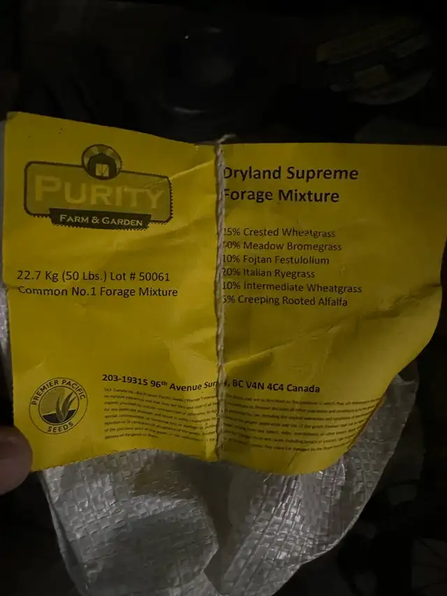 Pasture Grass Seed