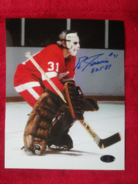 ED GIACOMIN Detroit Red Wings Signed 8 x10 Photo With COA