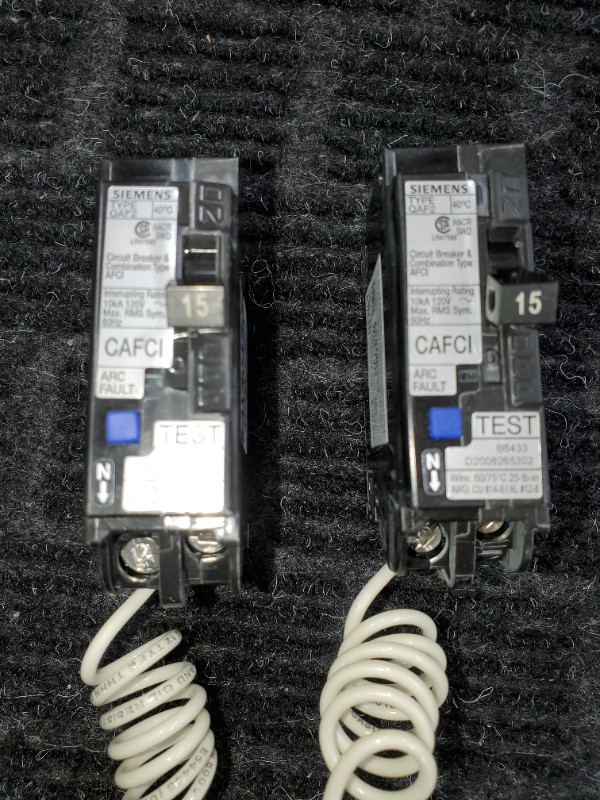 Siemens Arc Fault Breakers (Qty of 2) in Electrical in Saint John - Image 2