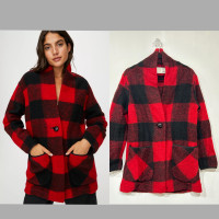 2 XXS Aritzia Plaid Jackets (Off Duty, Wool Quilted)