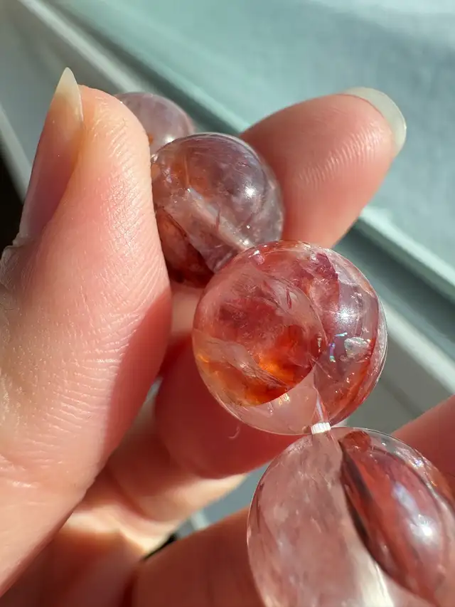 $38｜Translucent Natural Red Flower Crystal bracelet  in Jewellery & Watches in St. Albert - Image 7
