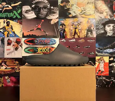 ADIDAS YEEZY SLIDE SLATE GREY SIZE 14, View more