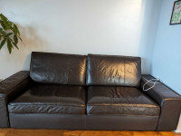 KIVIK Leather sofa (Brown)