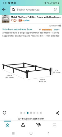 Box Spring and Frame Twin (2 Available) 