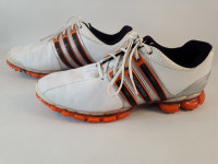 Adidas Men's Tour 360 Boost White Black Orange Golf Shoes 9.5