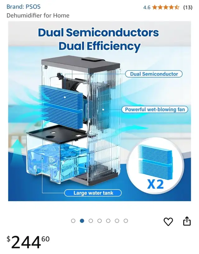 Brand-New Home Dehumidifier – Efficient & High-Performance444703241070202886