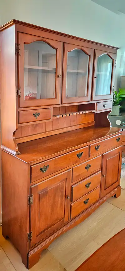 Vintage VILAS Colonial Solid Wood Hutch & Buffet, View more