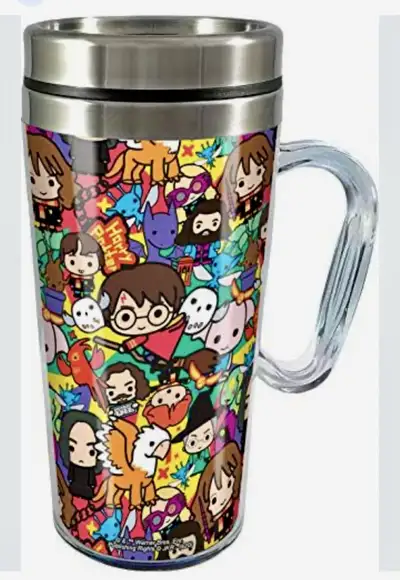 Harry Potter 14 oz. Travel Mug with Clear  Handle Rare-New!, View more