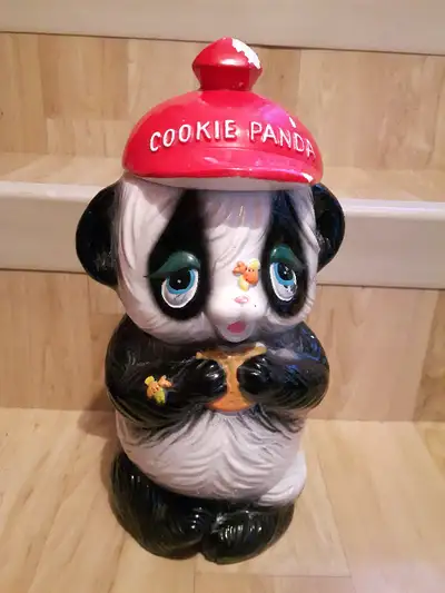 Vintage Panda Bear Cookie Jar, View more