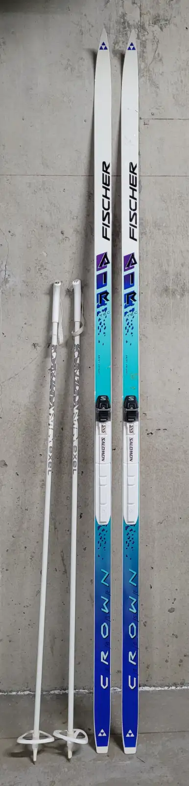 x-country (nordic) skis + binding + poles, View more