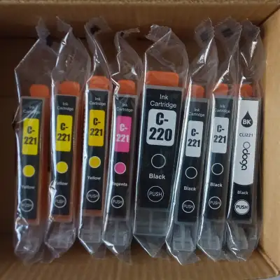 Eight Unused Ink Cartridges for Canon Printers, View more