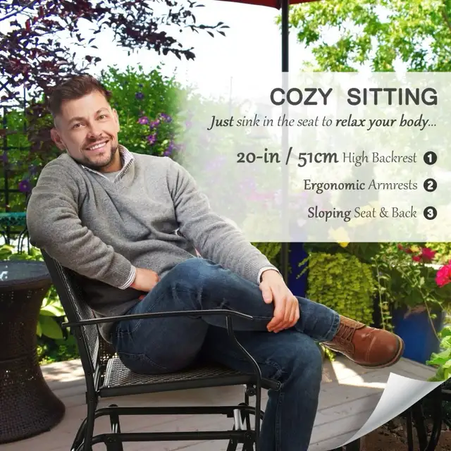 $49-$98, Outdoor Glider Chair, Porch Glider, Patio Rocker in Patio & Garden Furniture in Markham / York Region - Image 5